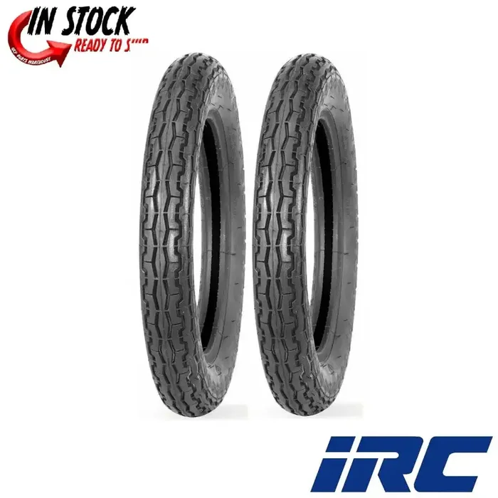 (2) New IRC 2.50-10 MB8 Front & Rear Tire Set For Honda Spree, SB50, Yamaha Razz