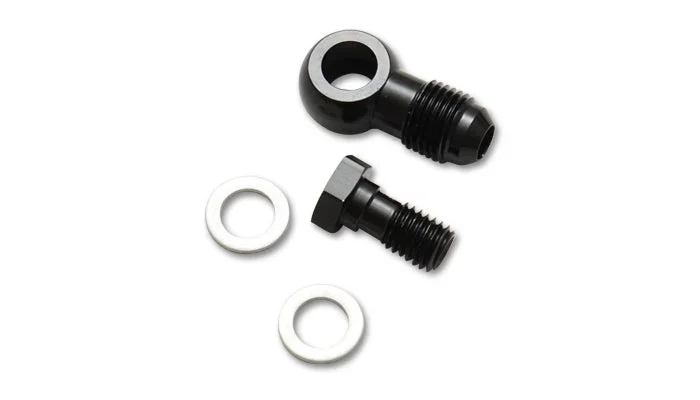‘-6AN Male Banjo Fitting 10mm x 1.0 Metric, Aluminum, w/ 2 Washers