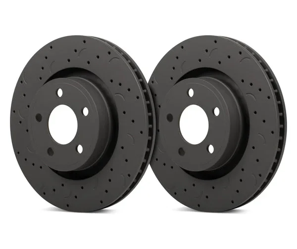 Hawk Talon 2006 Saab 42616 2.0T w/ 285mm Discs Drilled and Slotted Front Brake Rotor Set | HTC4804
