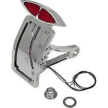 Side-Mount Deco Taillight with License Plate Mount for 3/4″ 86-99 FXST/FLST