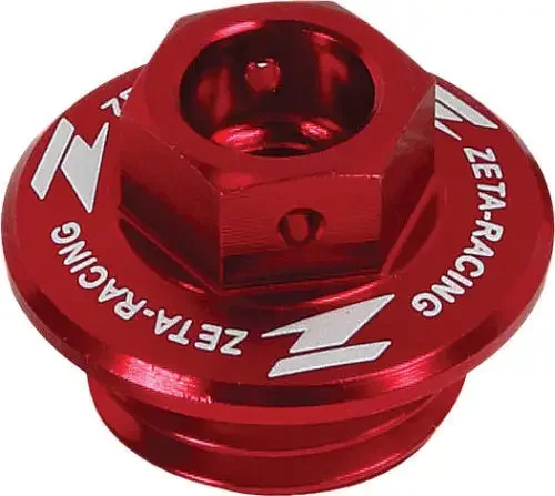 ZETA Red Oil Filler Plug For Yamaha YZ 250 F 450 F 01-16, CRF 250 450 R 02-16