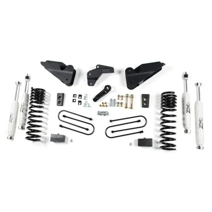 Zone Offroad 4-Inch Standard Suspension Lift Kit with with 3-Inch Rear Lift Blocks and Nitro Shocks